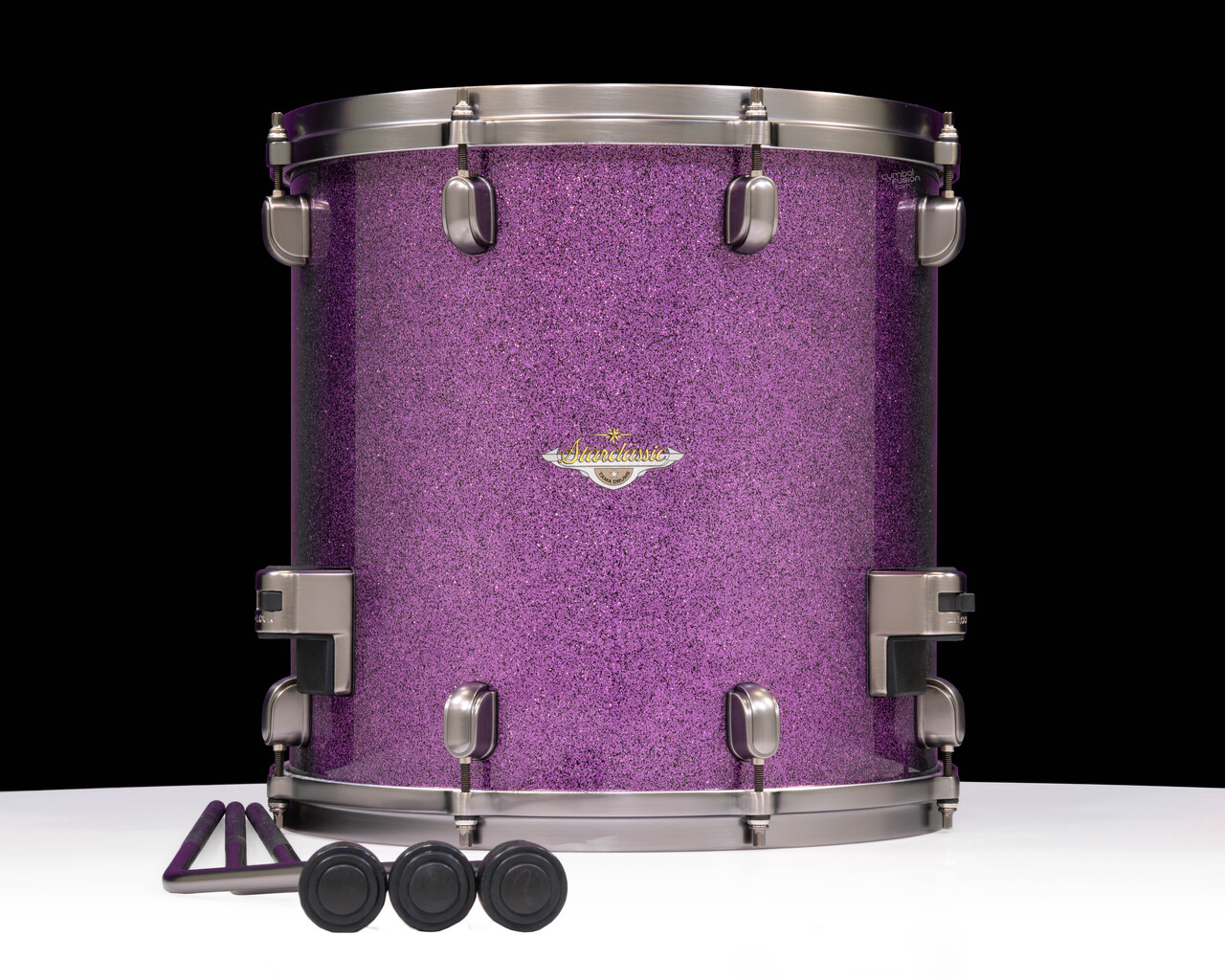 Tama Starclassic Maple 14”x14” Floor Tom – Deeper Purple w/ Smoked