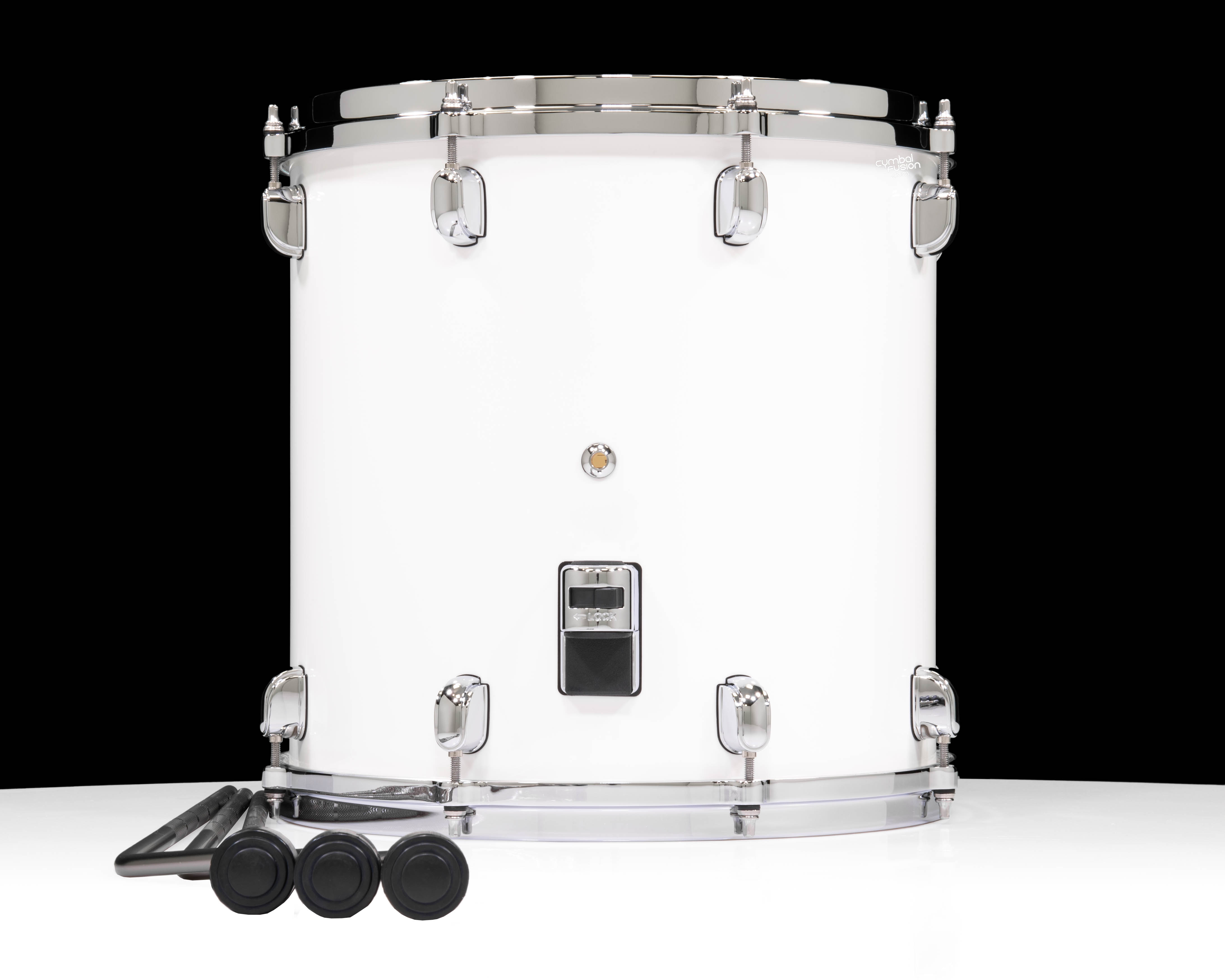 Toma オーダーメイド Tama Starclassic Maple 14”x14” Floor Tom – Piano White w/ Chrome