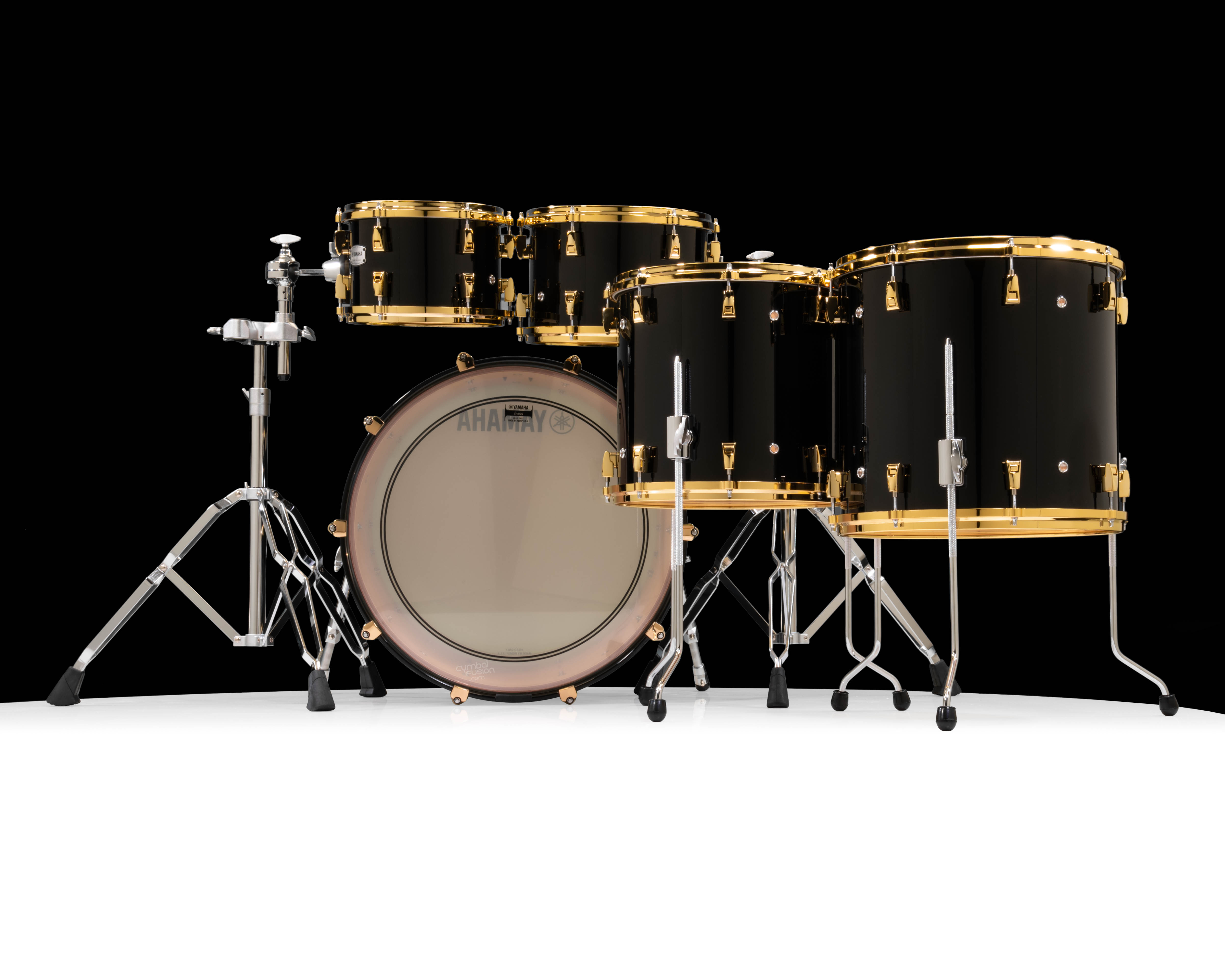 Yamaha PHX Shell Pack Solid Black Gold 10/12/14/16/22 No Mount