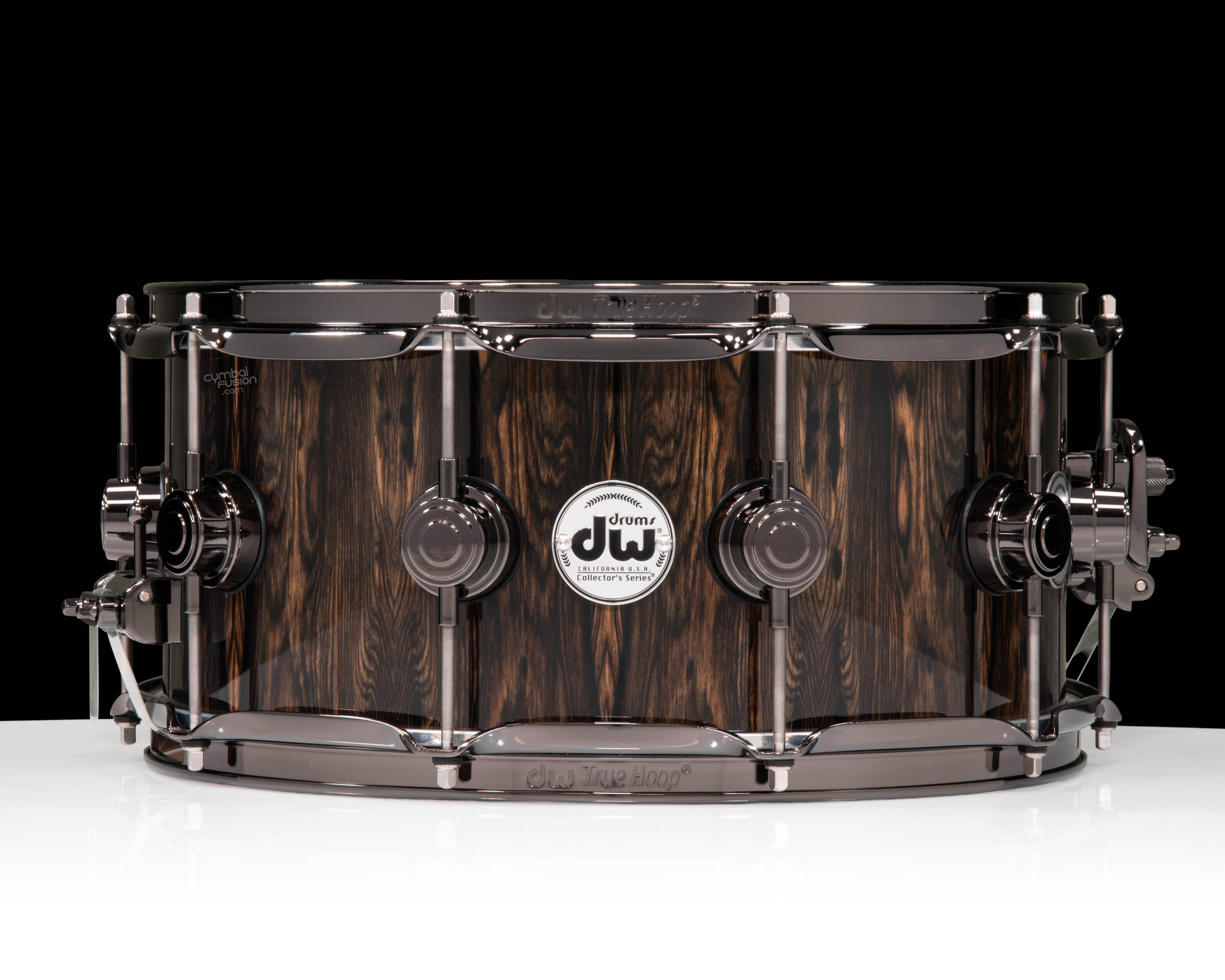 DW Collector's Series 6.5x14 Maple Snare - Royal Ebony, Natural