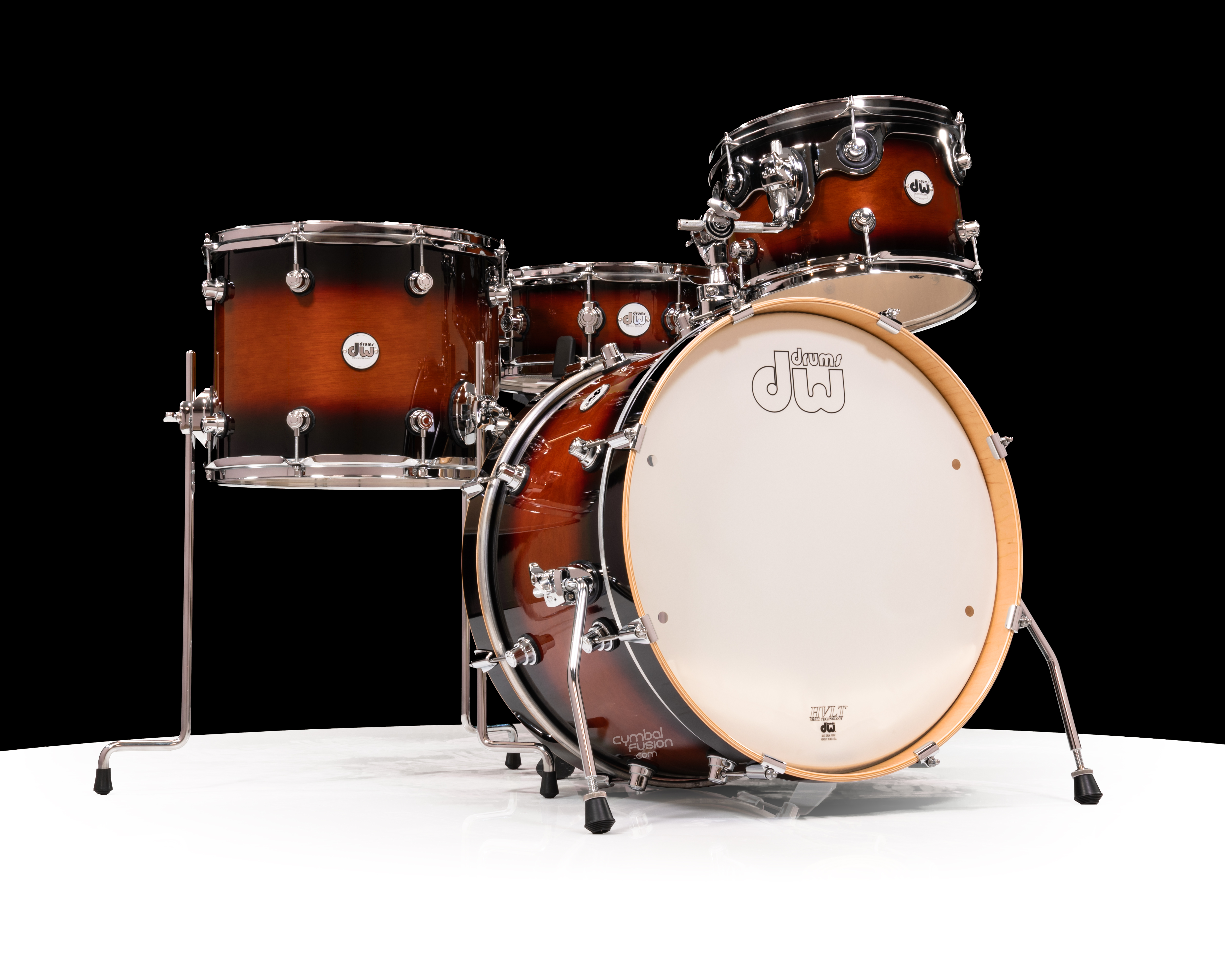 DaDaWa Selected from Sister Drum 非売品 プロモ DW Design Series Frequent Flyer 4pc Shell Pack in Tobacco Burst