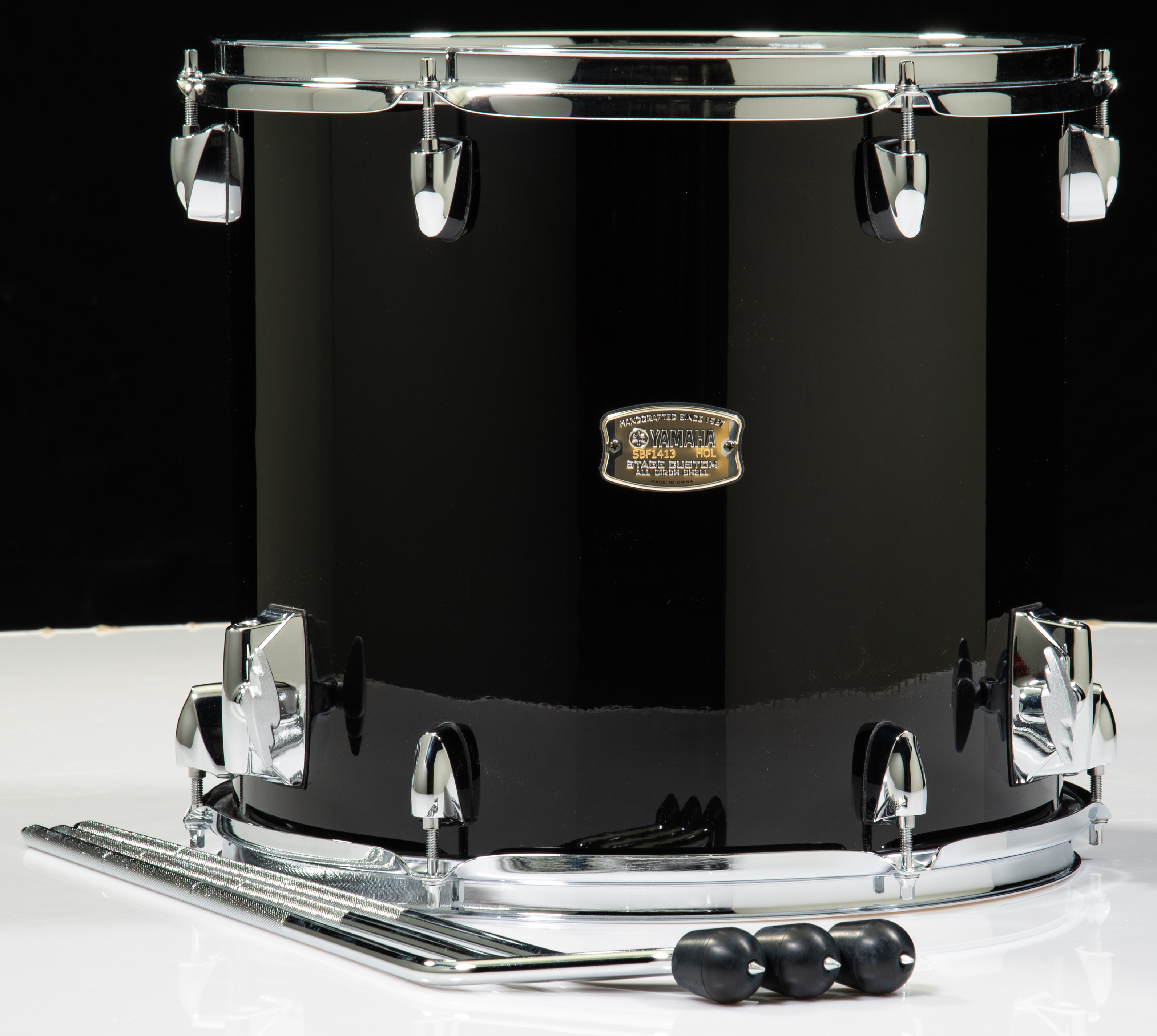 Yamuna パールx1、ブラックx2 Yamaha Stage Custom 14x13 Floor Tom Raven Black