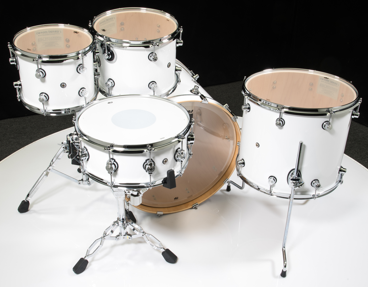 【廃版・希少】高級ドラムセット DW Design Series  ホワイト・マリン・パール DW Design Series 4pc Drum Set - Gloss White 10/12/16/22