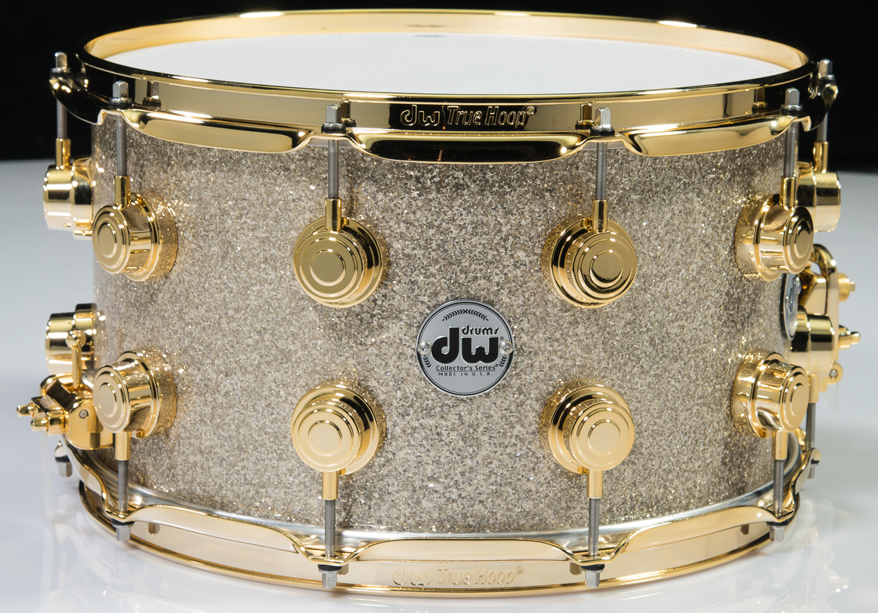 DW Collector's Series Snare 8x14 - Broken Glass - Gold Hardware