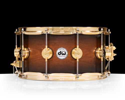 DW Collector's 7x14 SSC Maple Snare - Honey to Ebony Burst w/Gold