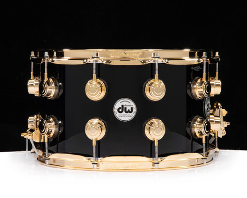 DW Collector's Maple SSC Maple 8x14 Snare Drum - Gloss Black w