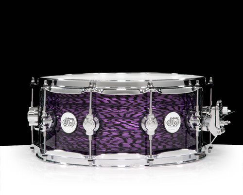 DW Design Series 6x14 Maple Snare Drum - Purple Onyx DW Design Series 6x14 Maple Snare Drum - Purple Onyx