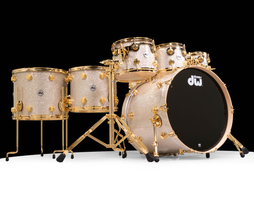 DW Collector's 7pc SSC Maple Broken Glass w/Gold Hardware