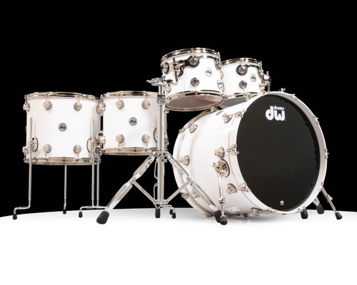 DW Collector's 5pc Maple Mahogany Kit - Piano White Lacquer Custom