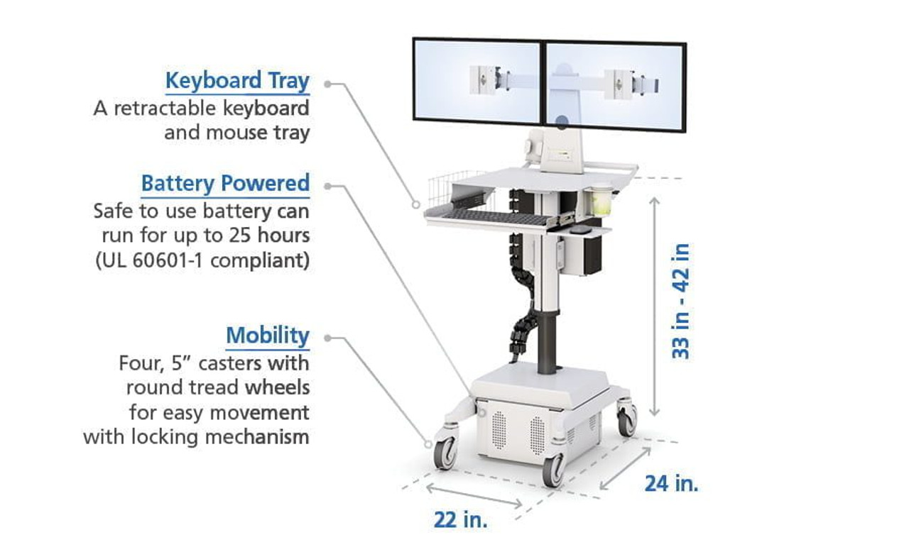 Telemedicine Computer Cart