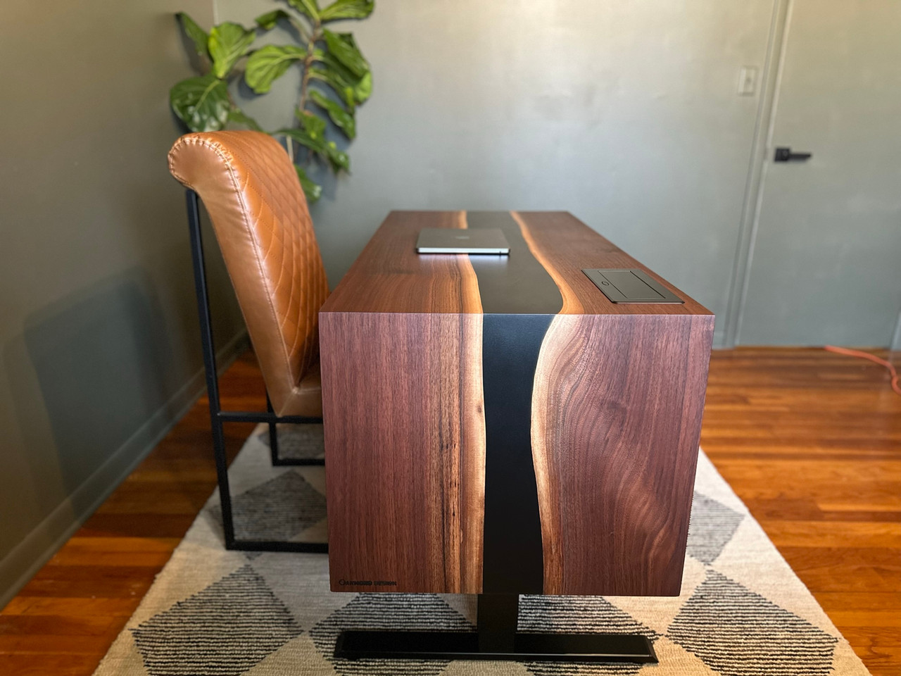 Custom Designed Solid Wood Adjustable Height Standing Desks
