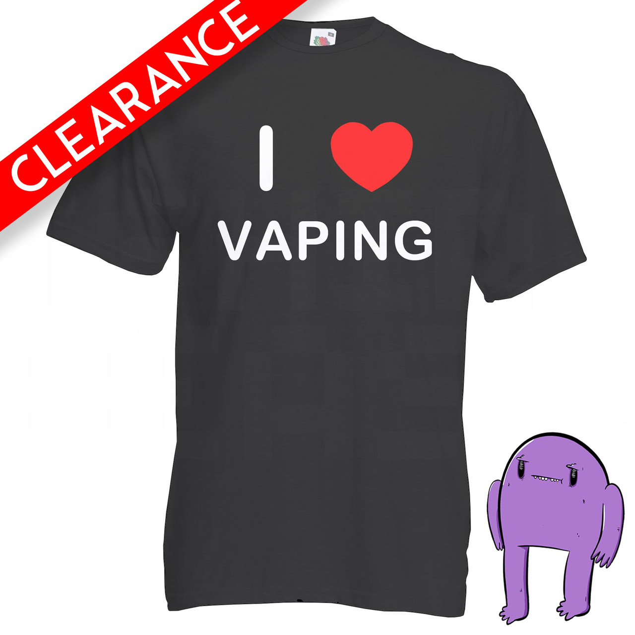 I Love Vaping- Medium Black T Shirt (Clearance)