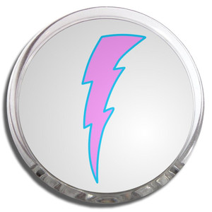 Lightning Bolt Pink - Fridge Magnet Memo Clip