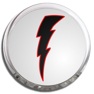 Lightning Bolt Black - Fridge Magnet Memo Clip