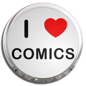I love Comics - Fridge Magnet Memo Clip