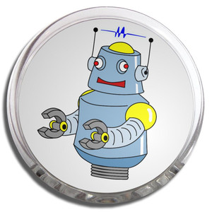 White Boy Robot - Fridge Magnet Memo Clip White Boy Robot - Fridge Magnet Memo Clip