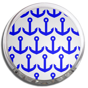 Anchor Blue Pattern - Fridge Magnet Memo Clip Anchor Blue Pattern - Fridge Magnet Memo Clip