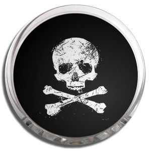 Distressed Skull and Crossbones - Fridge Magnet Memo Clip Distressed Skull and Crossbones - Fridge Magnet Memo Clip
