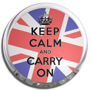 UK Keep Calm and Carry On - Fridge Magnet Memo Clip