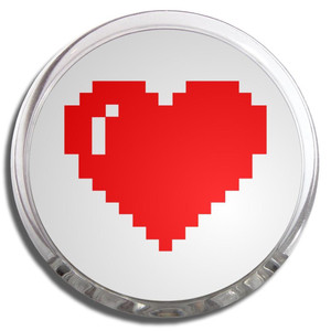 Pixel Heart - Fridge Magnet Memo Clip