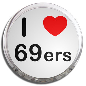 I Love 69ers - Fridge Magnet Memo Clip I Love 69ers - Fridge Magnet Memo Clip