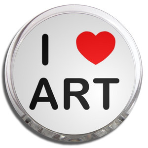 I love Art - Fridge Magnet Memo Clip