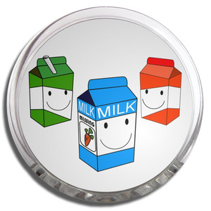 Milk & Juice Cartons - Fridge Magnet Memo Clip