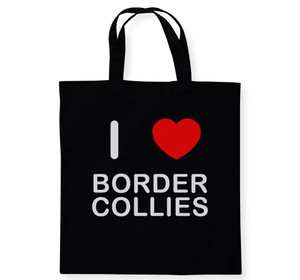 I Love Border Collies - Cotton Tote Bag