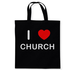 I Love Church - Cotton Tote Bag I Love Church - Cotton Tote Bag
