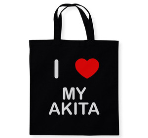 I Love My Akita - Cotton Tote Bag I Love My Akita - Cotton Tote Bag