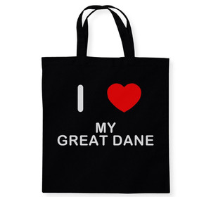 I Love My Great Dane - Cotton Tote Bag
