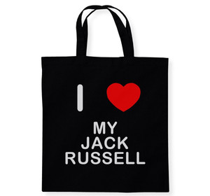 I Love My Jack Russell - Cotton Tote Bag I Love My Jack Russell - Cotton Tote Bag