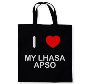 I Love My Lhasa Apso - Cotton Tote Bag