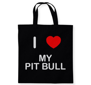 I Love My Pit Bull - Cotton Tote Bag