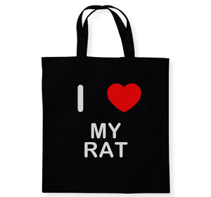 I Love My Rat - Cotton Tote Bag I Love My Rat - Cotton Tote Bag