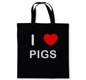 I Love Pigs - Cotton Tote Bag
