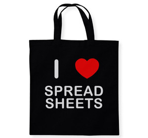 I Love Spreadsheets - Cotton Tote Bag I Love Spreadsheets - Cotton Tote Bag
