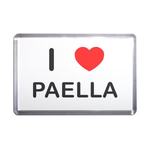 I Love Paella - Plastic Fridge Magnet