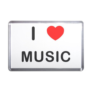 I Love Music - Plastic Fridge Magnet