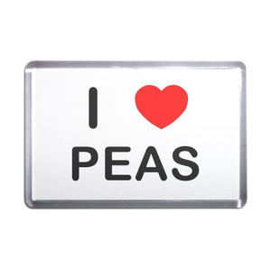 I Love Peas - Plastic Fridge Magnet