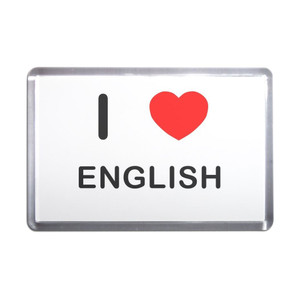 I Love English - Plastic Fridge Magnet
