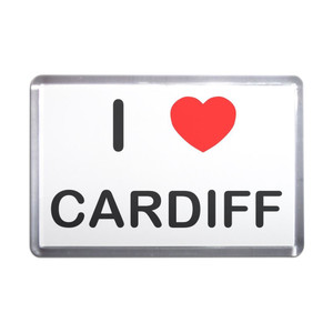 I Love Cardiff - Plastic Fridge Magnet I Love Cardiff - Plastic Fridge Magnet