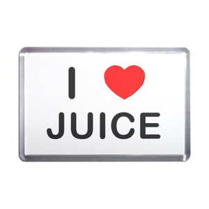 I Love Juice - Plastic Fridge Magnet
