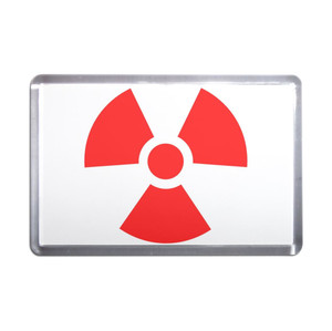 Red Nuclear Symbol - Plastic Fridge Magnet Red Nuclear Symbol - Plastic Fridge Magnet