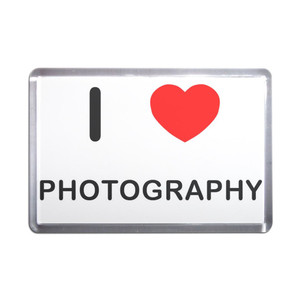 I Love Photography - Plastic Fridge Magnet