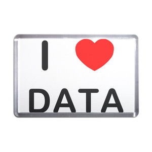 I love Data - Plastic Fridge Magnet