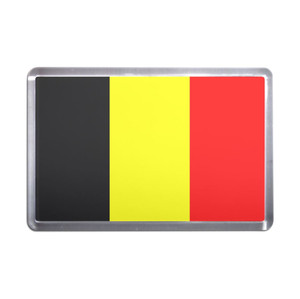 Belgium Flag - Plastic Fridge Magnet