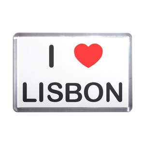 I Love Lisbon - Plastic Fridge Magnet