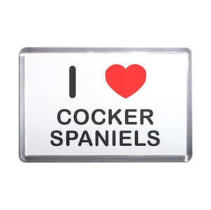 I Love Cocker Spaniels - Plastic Fridge Magnet I Love Cocker Spaniels - Plastic Fridge Magnet