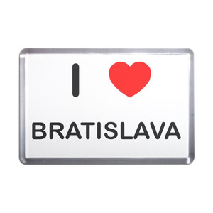 I Love Bratislava - Plastic Fridge Magnet